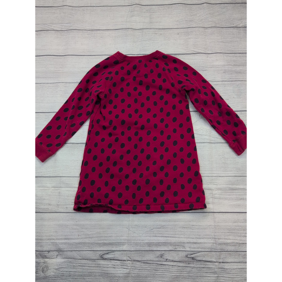 7/8 Mini Boden Polka Dot Sweatshirt Dress - Picture 4 of 6